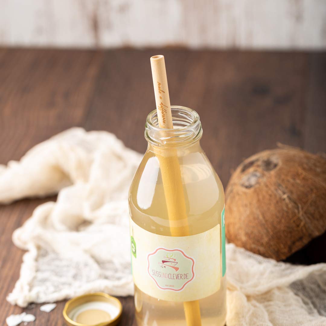 süssundclever.de® Bio King Kokoswasser | natur | 6 x 350ml im Glas | plastikfrei und ökologisch-nachhaltig abgepackt