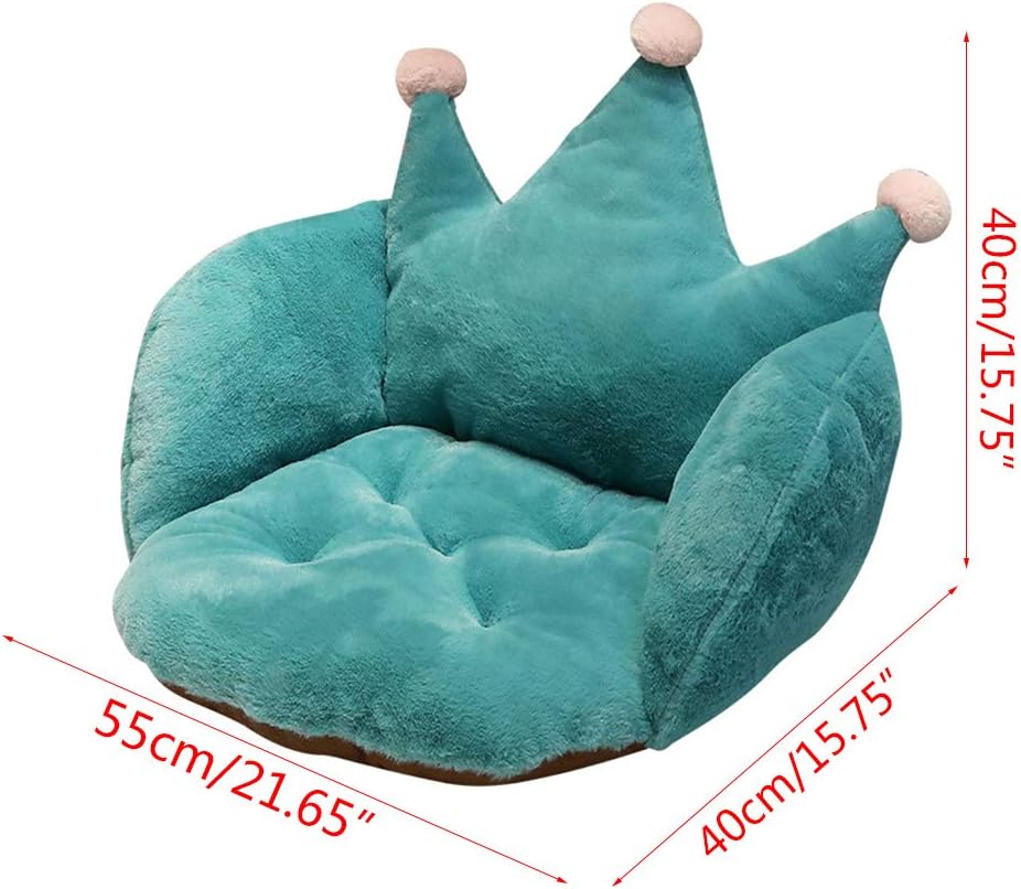 Cat Winter Bed Solid Color Crown Shaped Pet Plush Pillow Stuffed Seat Cushion