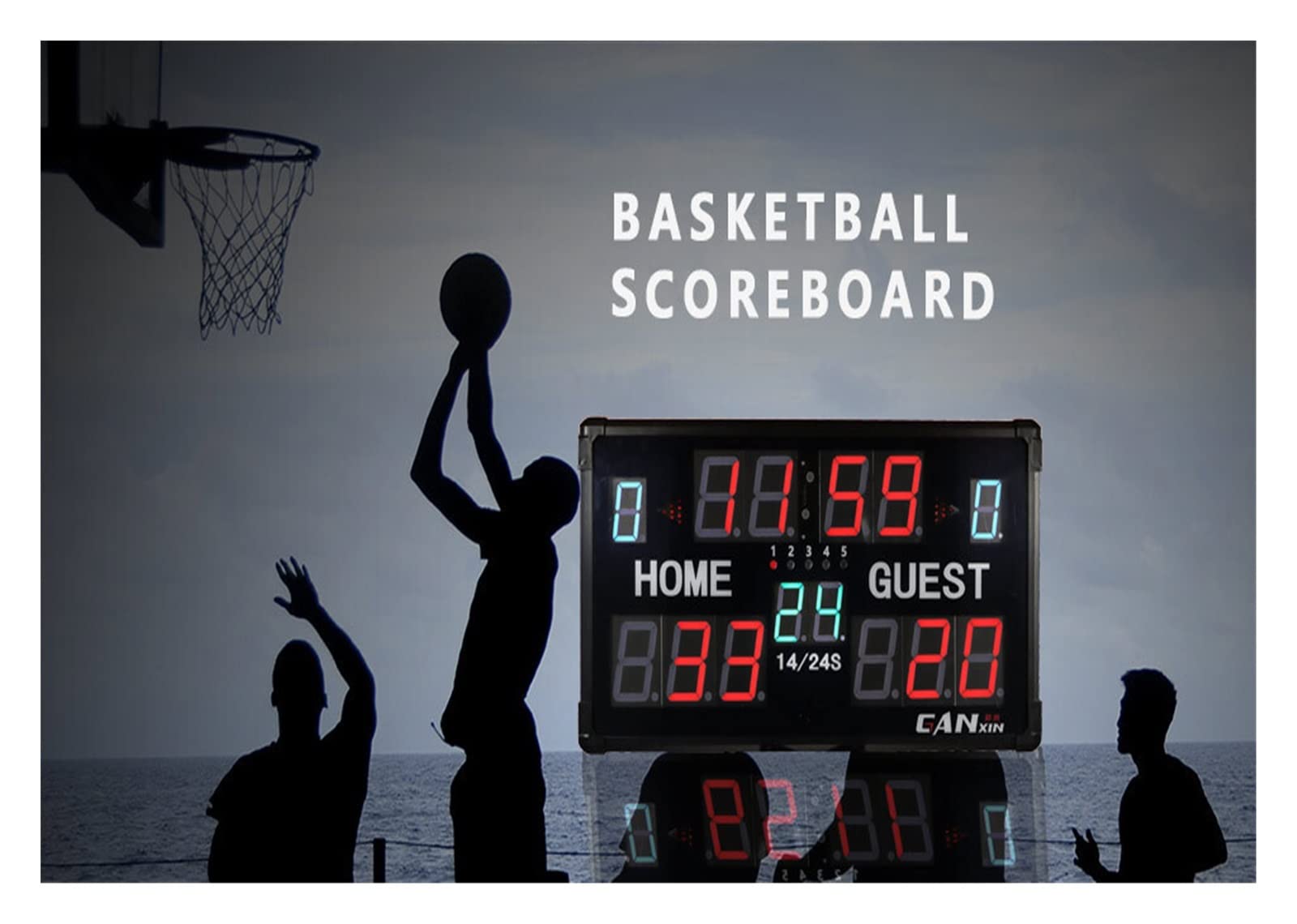 Led-baseball scorebord met afstandsbediening, elektronisch digitaal