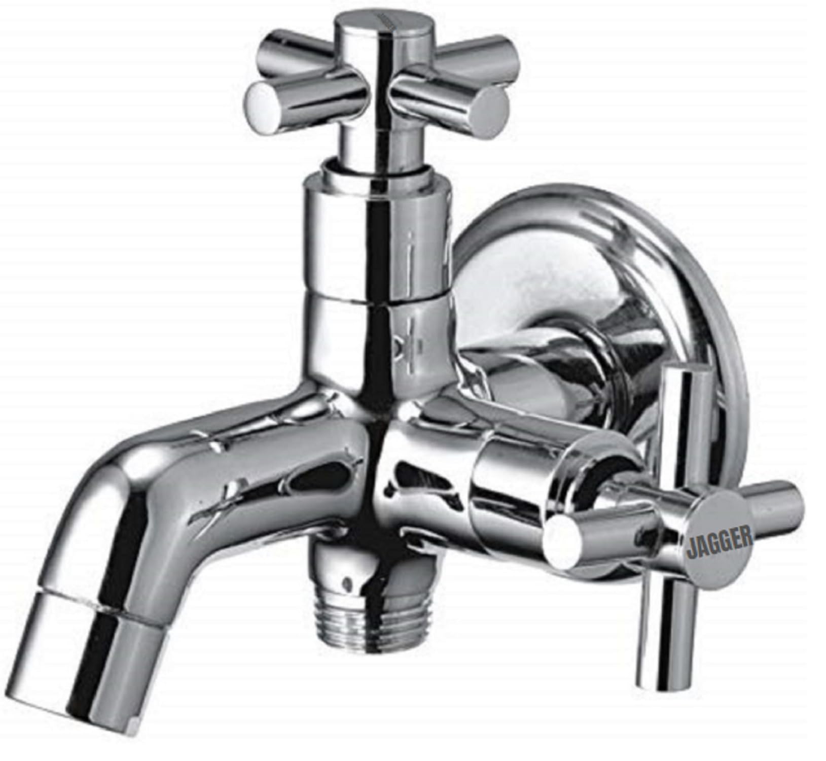 JAGGER JGR59 Two Way 2 in 1 Bib Cock Taps Compatible for Washing Machine, Bathroom, Toilet Faucet Connection with Teflon Tape and Wall Flange (Corsa), Brass, Chrome (B0D5WGH5QN) Amazon Price History, Amazon Price Tracker