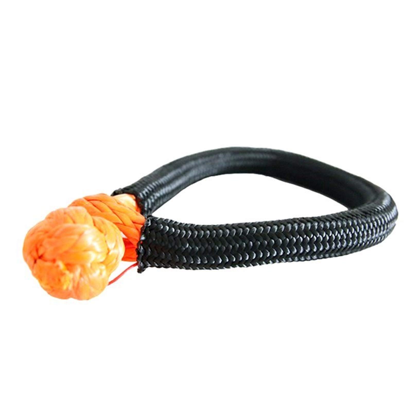 Syntetyczna lina wyciągarki, 22mm * 6m Liny odzyskiwania kinetyczne 10mm * 120mm miękkie kajdany dla części Offroad Red Orange do pojazdów terenowych 4WD ATV UTV