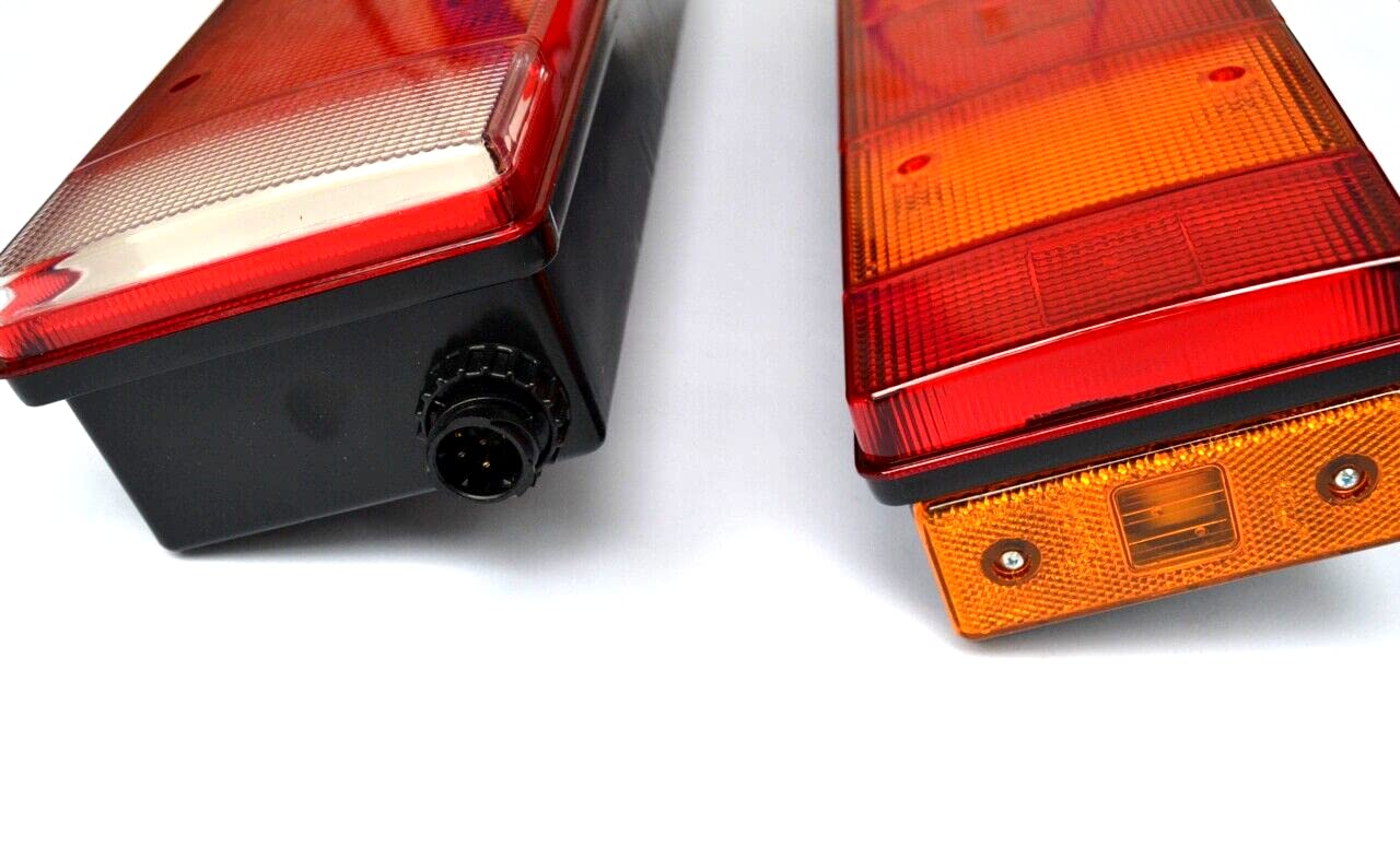 24/7Auto 2 luces traseras 12 V 24 V lámparas PIN AMP 1.5 para camiones, remolques, chasis