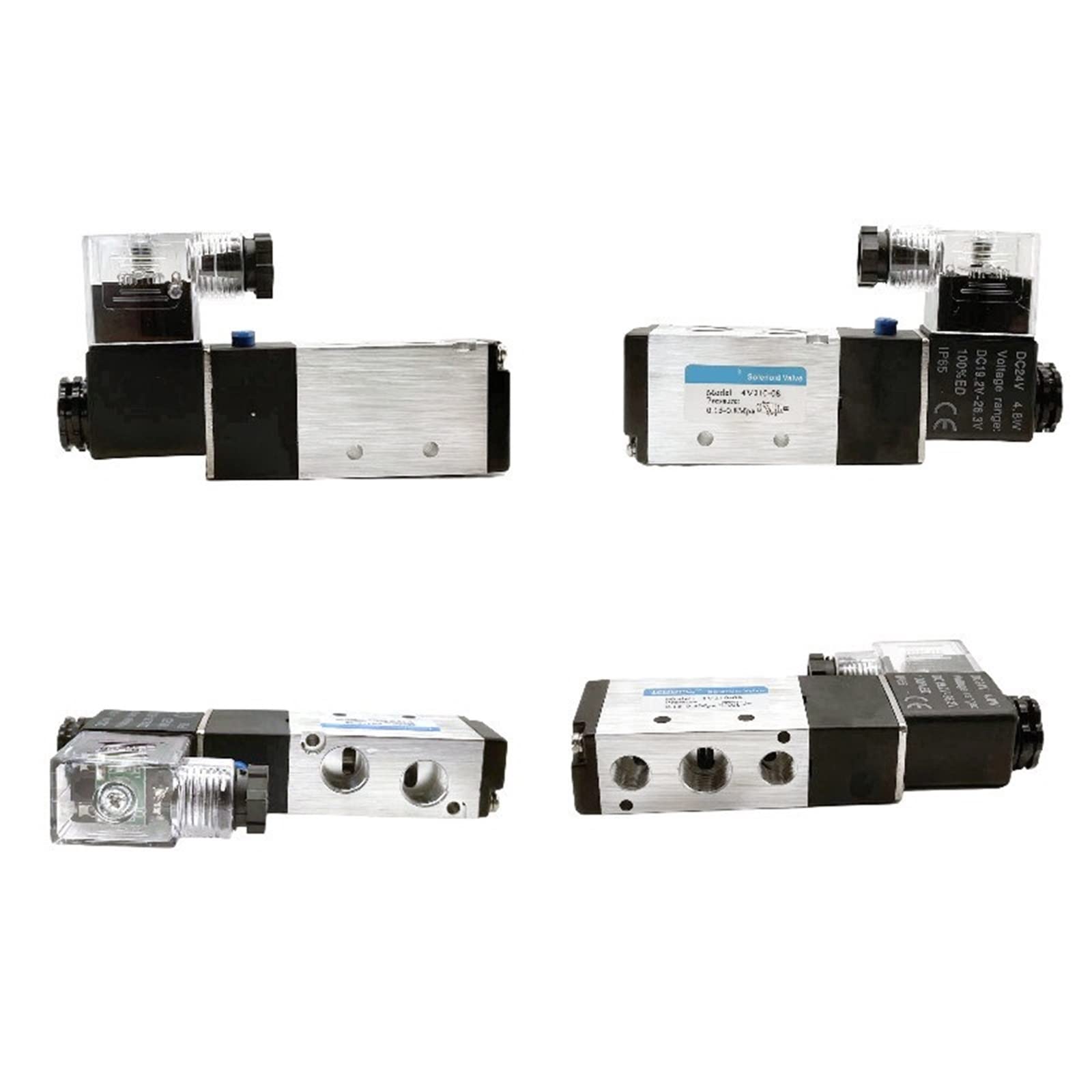 2-Positionen-5-Wege-Magnetventil 4v210-08, pneumatisch, 12 V, Ventilsteuerung, Schalter, 24 V, pneumatisches Ventil, 1 Stück(Dc12v B)