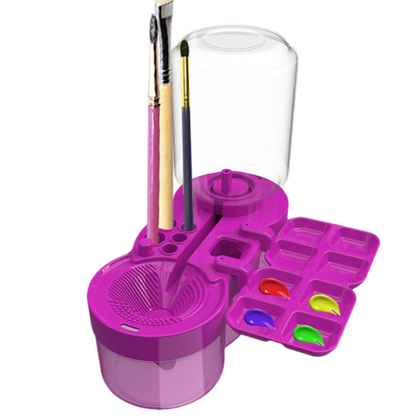 Lavadora De Pinceles 5 En 1 - Con Sistema De Agua Circulante, Ideal Para Pintores Y Estudiantes De Arte