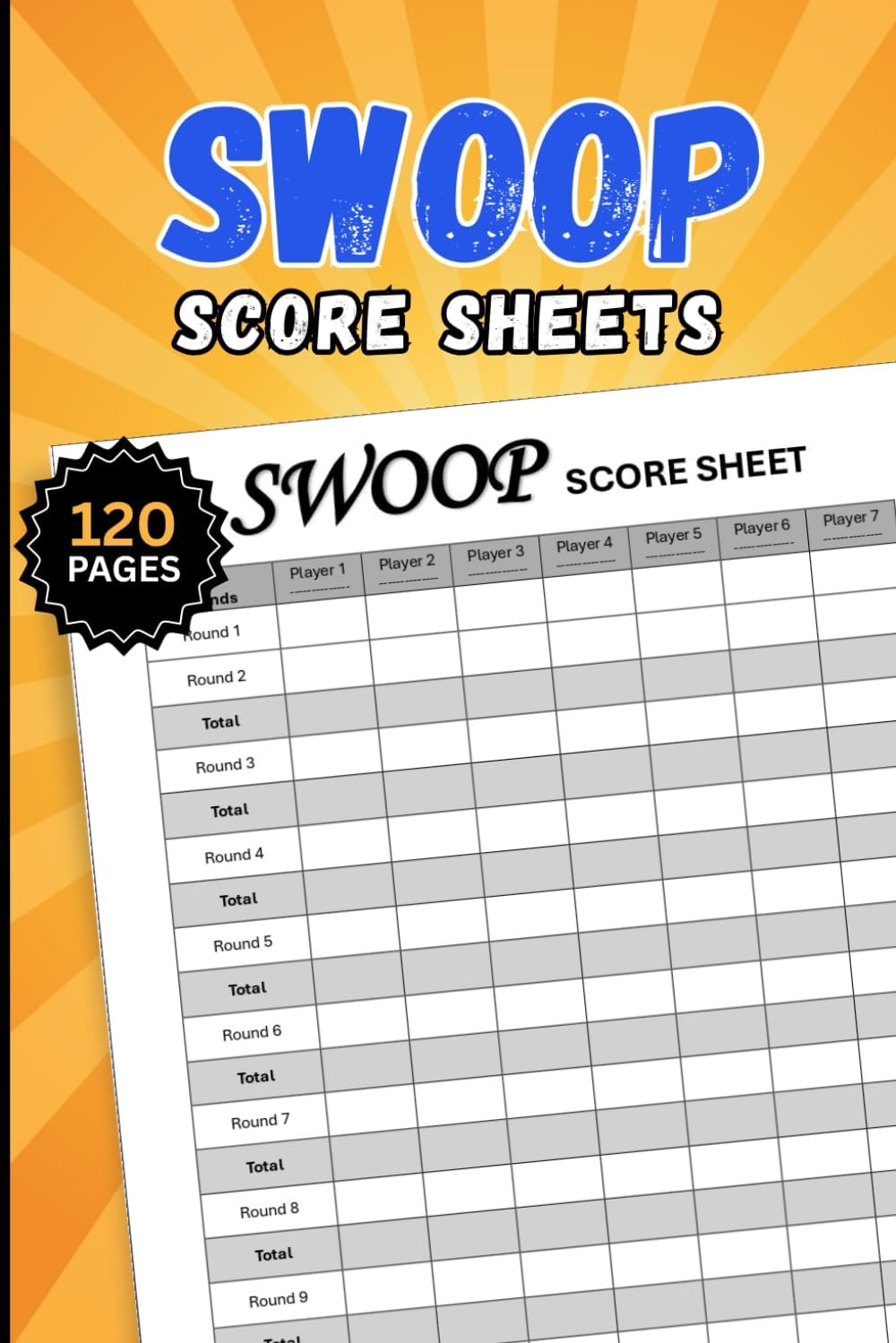 Swoop Score Sheets: Score Pads for Swoop Card Game | Easy Score Tracking for Family & Party Game Nights