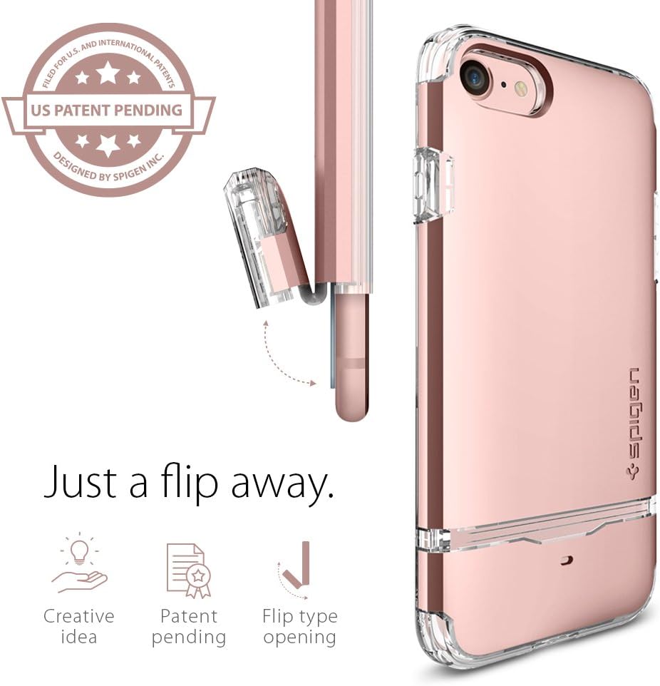 Spigen Flip Armor Designed for iPhone 7 Case (2016) / Designed for iPhone 8 (2017) - Rose Gold