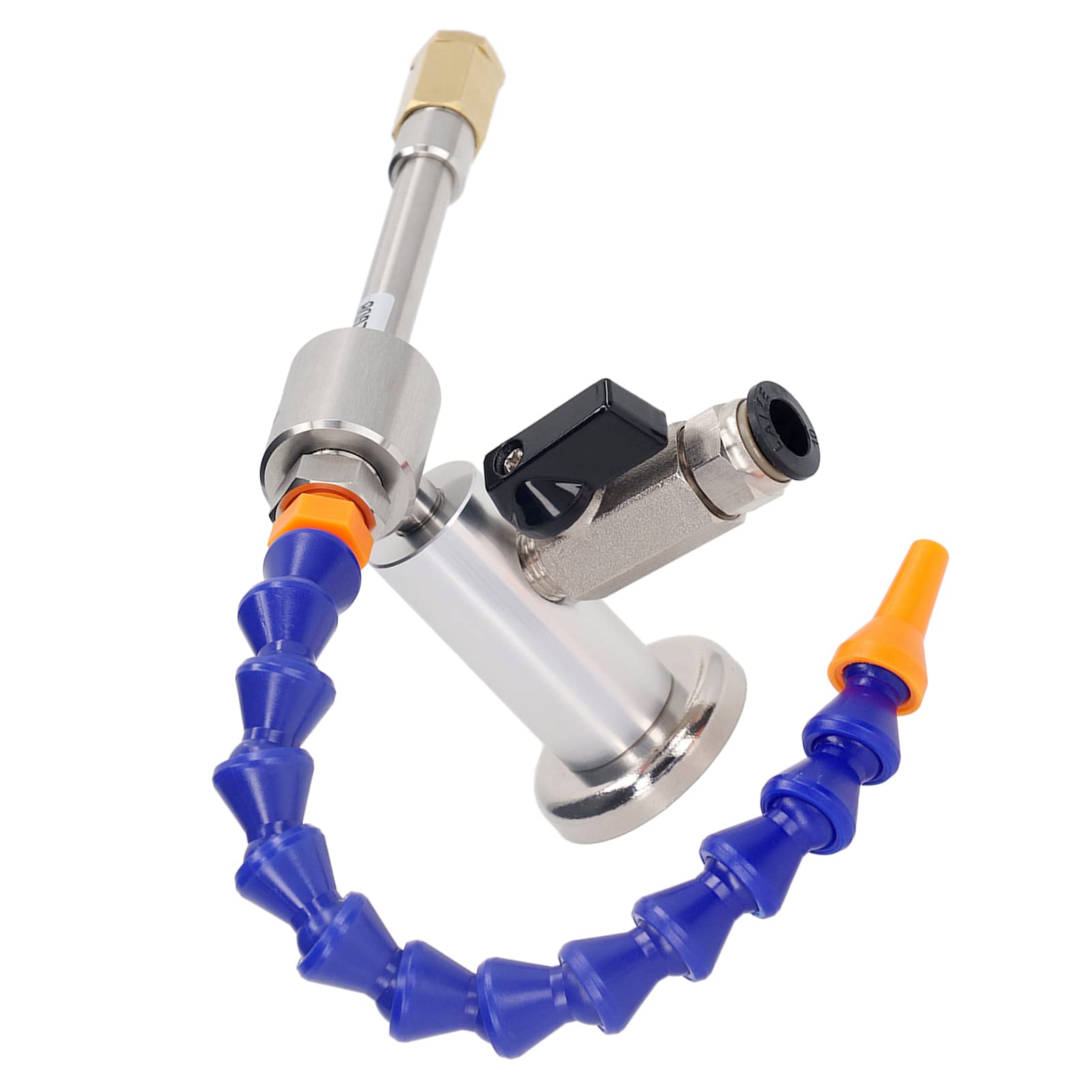 Jeanoko Pistola de Enfriamiento Seco de Aire Frío, Tubo de Vórtice Profesional de 7bar 520Btu 28 Mm con Tubo Flexible, para Soldadura de Plástico, Metal, Madera, Unión, Sellado Té