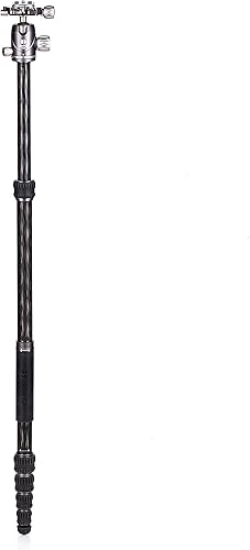 Miniatura 9 de Benro BAT One Series - Trípode de viaje de fibra de carbono con cabeza esférica VX20, altura máxima de 65.2 pulgadas, se convierte en monopie, patas