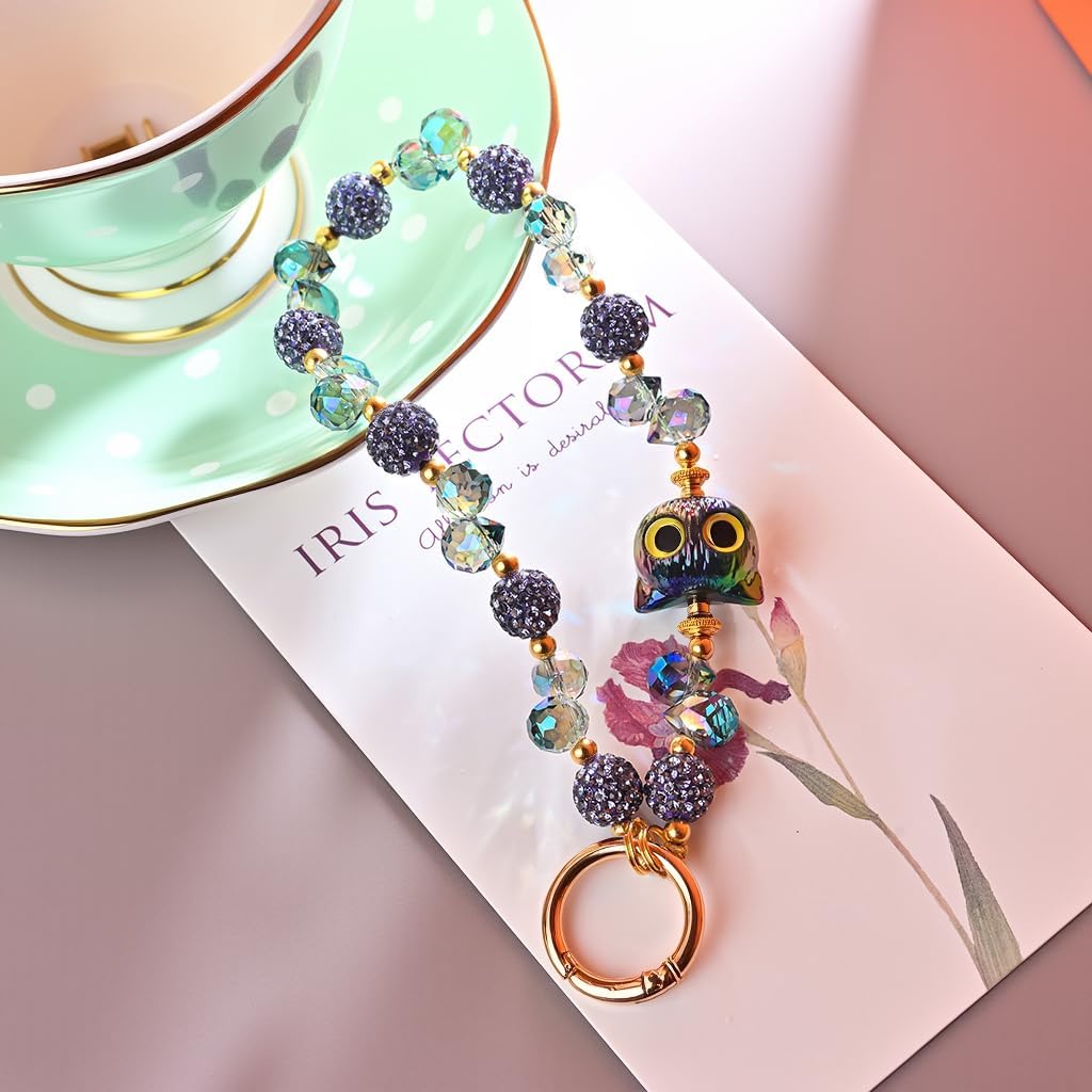 Phone Wrist Strap, Crystal Cellphone Lanyard Chain with Tether Tab, Sparkling Wristlet Bracelet for Women - Image 7