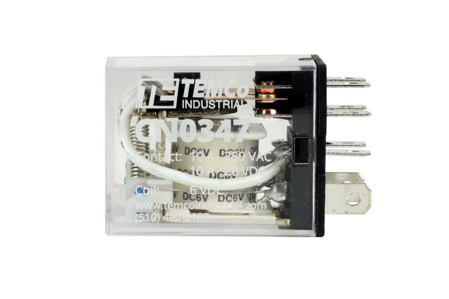 4X TEMCo Ice Cube Relay General Purpose 6 VDC 10A Contact 8 Pin w/Socket