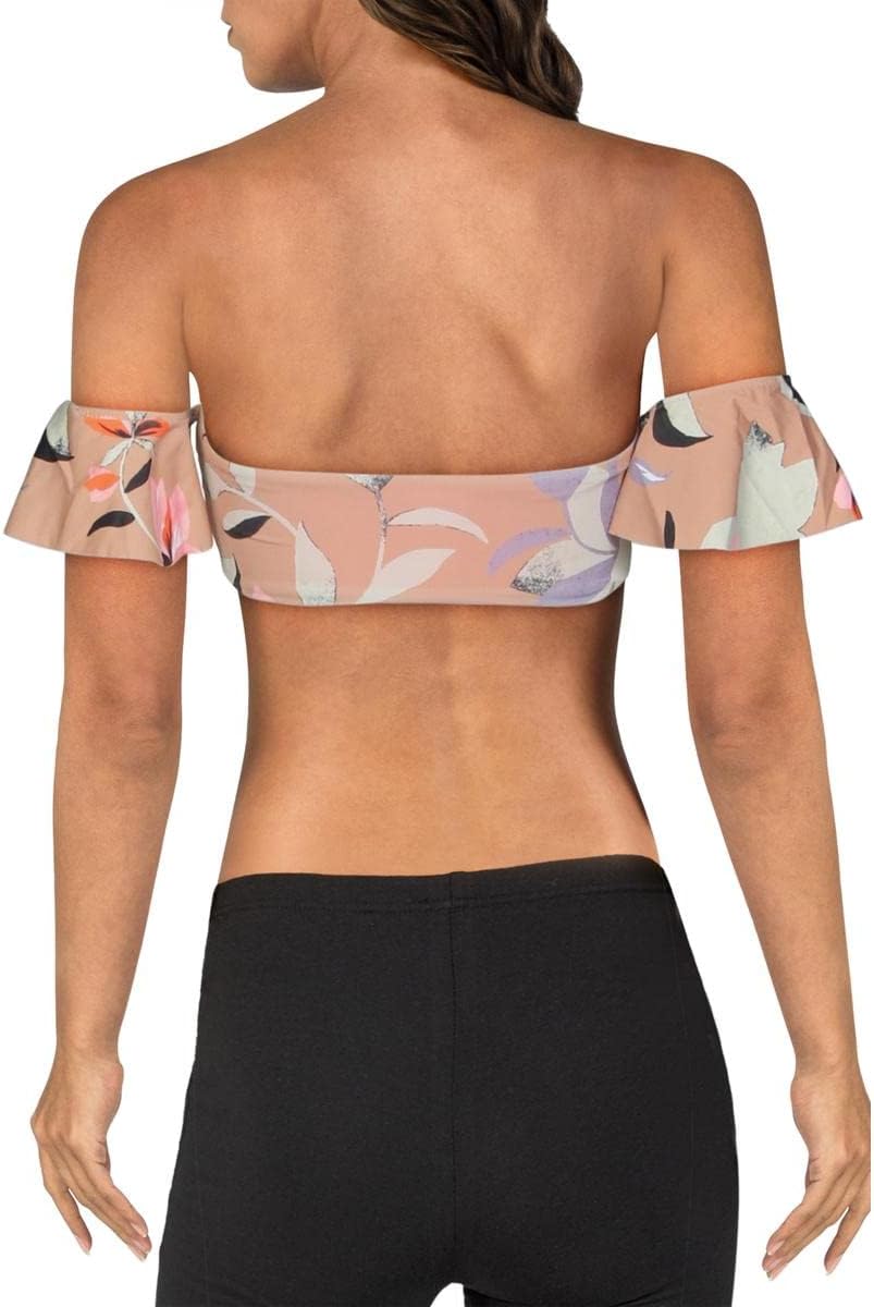 Women's Ruffle Bandeau Bra Bikini Swimsuit Top