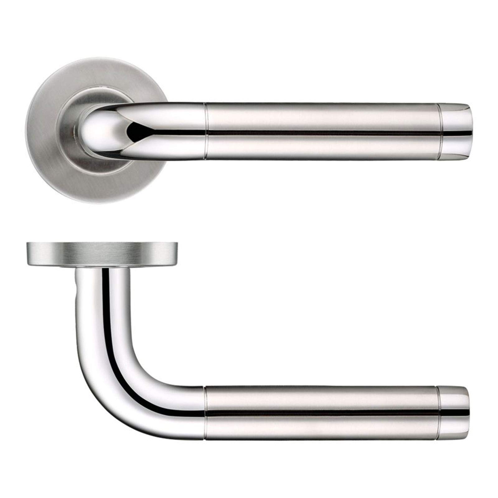 Zoo Hardware Rose Radius Dual Finish Door Handle Lever On