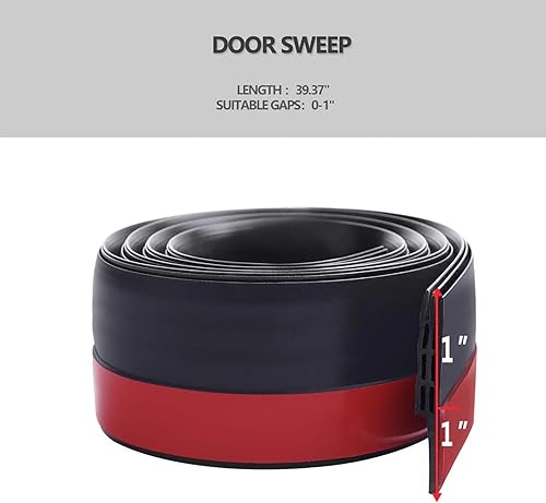 Miniatura 2 de Tope de puerta para puertas exteriores e interiores, sello debajo de la puerta, bloqueador de corrientes de aire debajo de la puerta, burlete