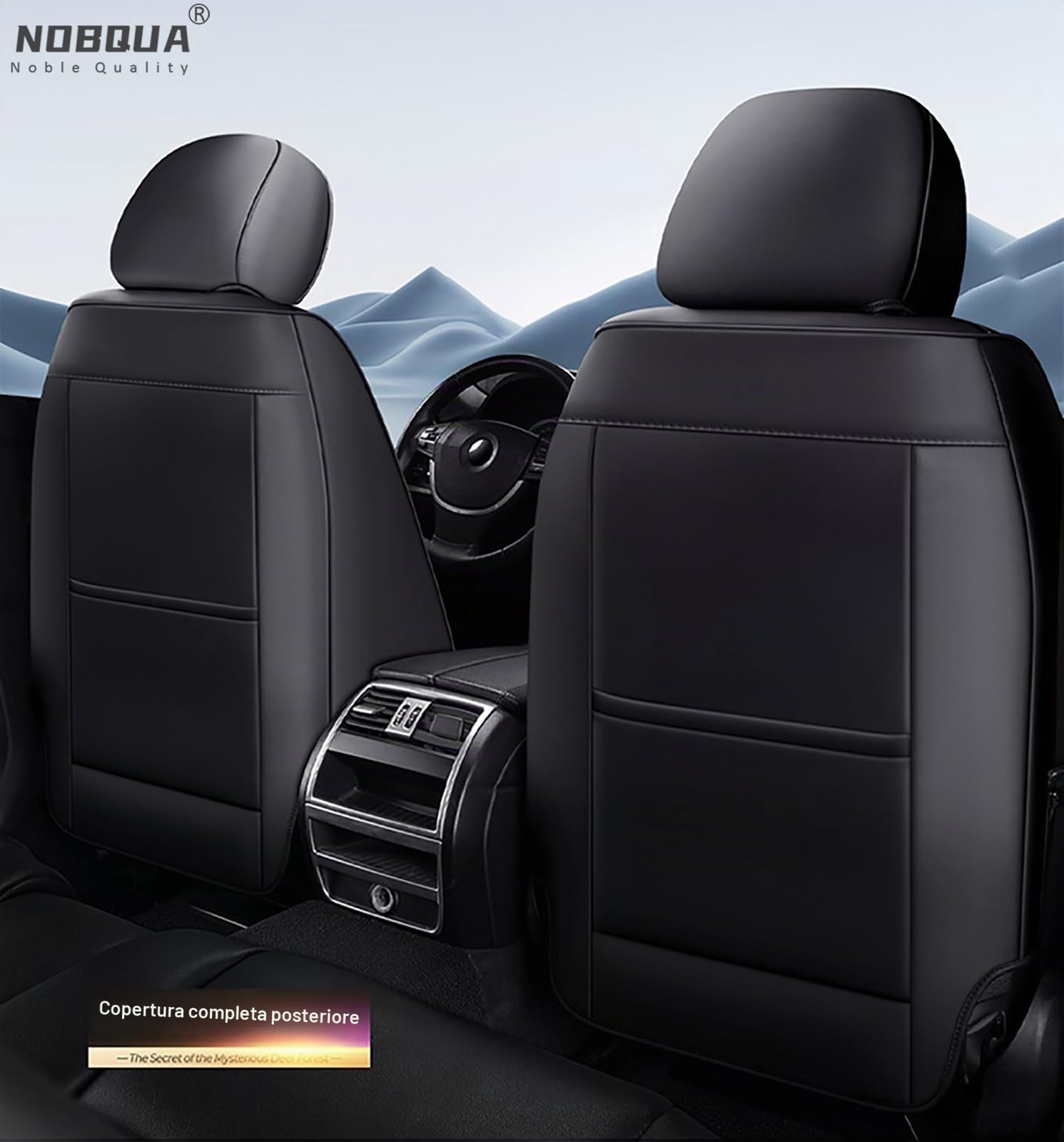Coprisedili Auto Universale,Coprisedili Anteriori e Posteriori 5 Posti, Set Completo Coprisedili in pelle Impermeabili, Accessori Interni Auto per Berlina SUV Pickup Furgone
