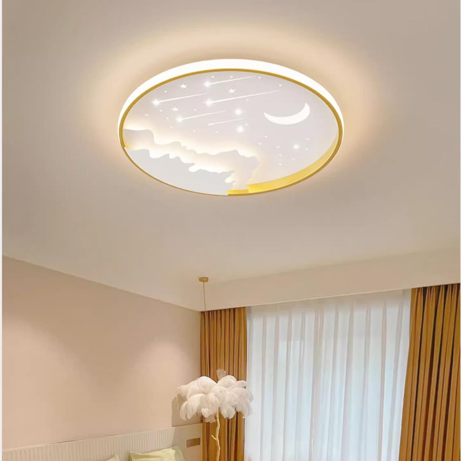 Lampa sufitowa LED do wnętrz z pilotem zdalnego sterowania, nowoczesna ściemniana lampa sufitowa 2700K-6500K, kreatywne oświetlenie sufitowe, sufitowe lampy sufitowe do sypialni, korytarza, salonu