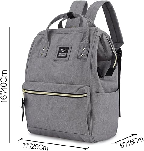 Miniatura 5 de Mochila para laptop para mujeres y hombres, puerto de carga USB, bolsa de negocios grande resistente al agua, bolsa para laptop universitaria, negro