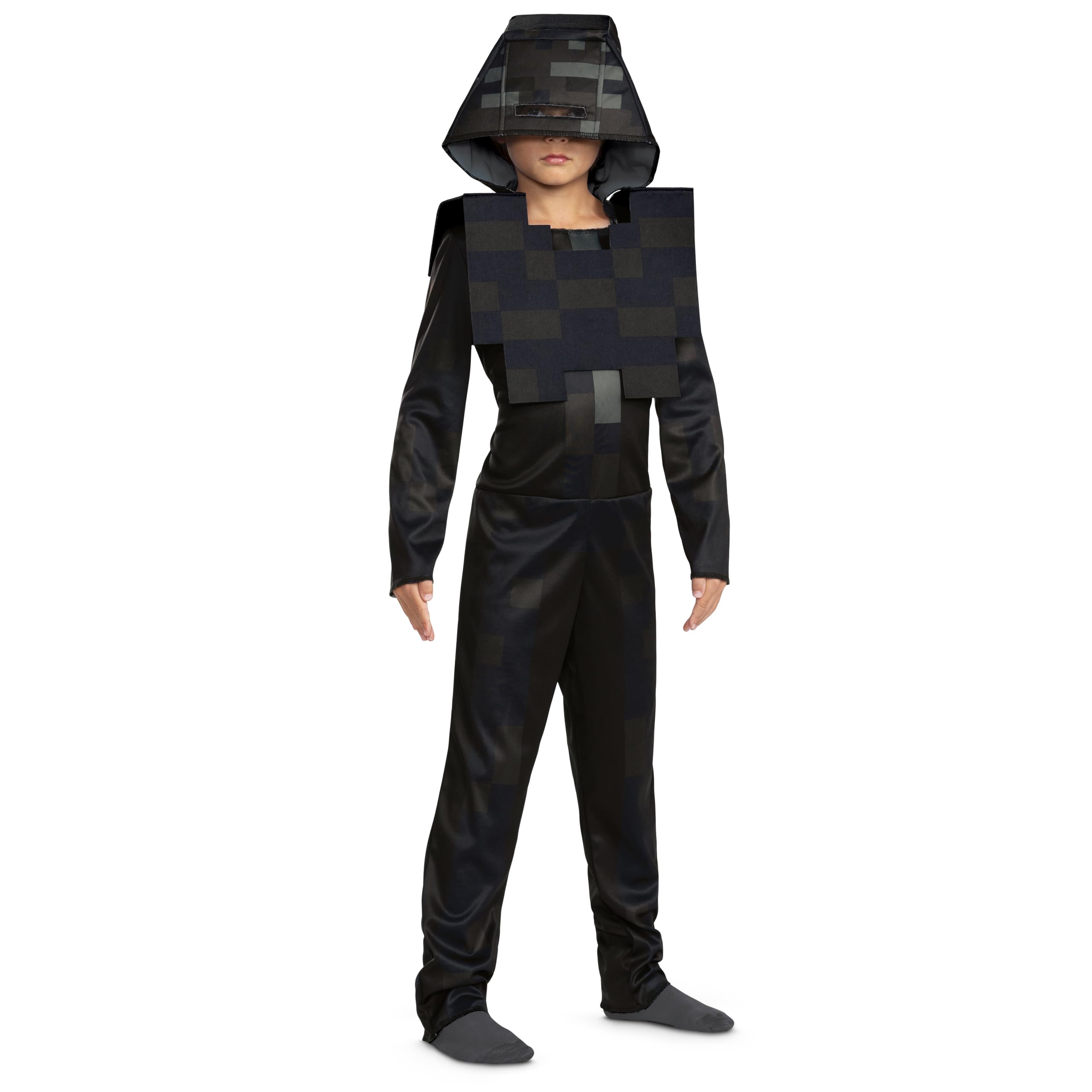 Unisex Kid's Minecraft Wither Skeleton Fancy Dress Costume | Minecraft Halloween Fancy Dress Costumes Black Medium Kids Disguise