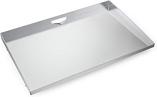 review Stanbroil Stainless Steel 28 inch Flat Top Gas Grill Griddle for Blackstone 2-Burner Propane Fueled Grill Improved Side Shelf and New Rear Grease Management System