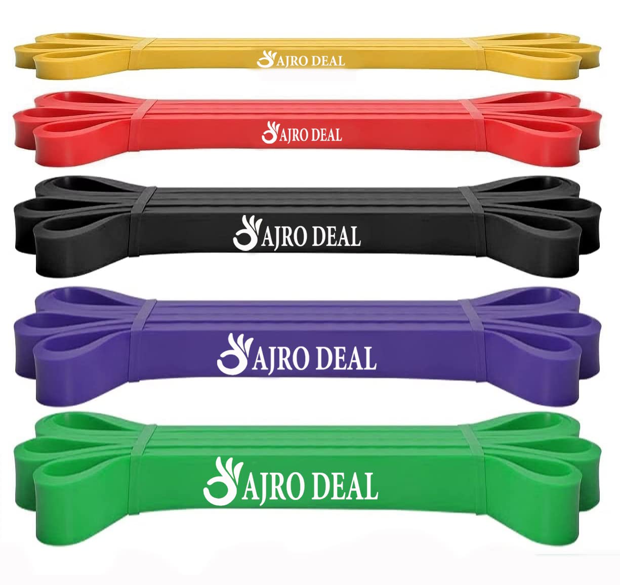 AJRO DEAL Pull Up Assist Power Resistance Band Combo Set Best for Workout, Muscle Tone, Weight Loss Exercises & Body Powerlifting for Men & Womens (Pack of 5) (B0BY5964X4) Amazon Price History, Amazon Price Tracker