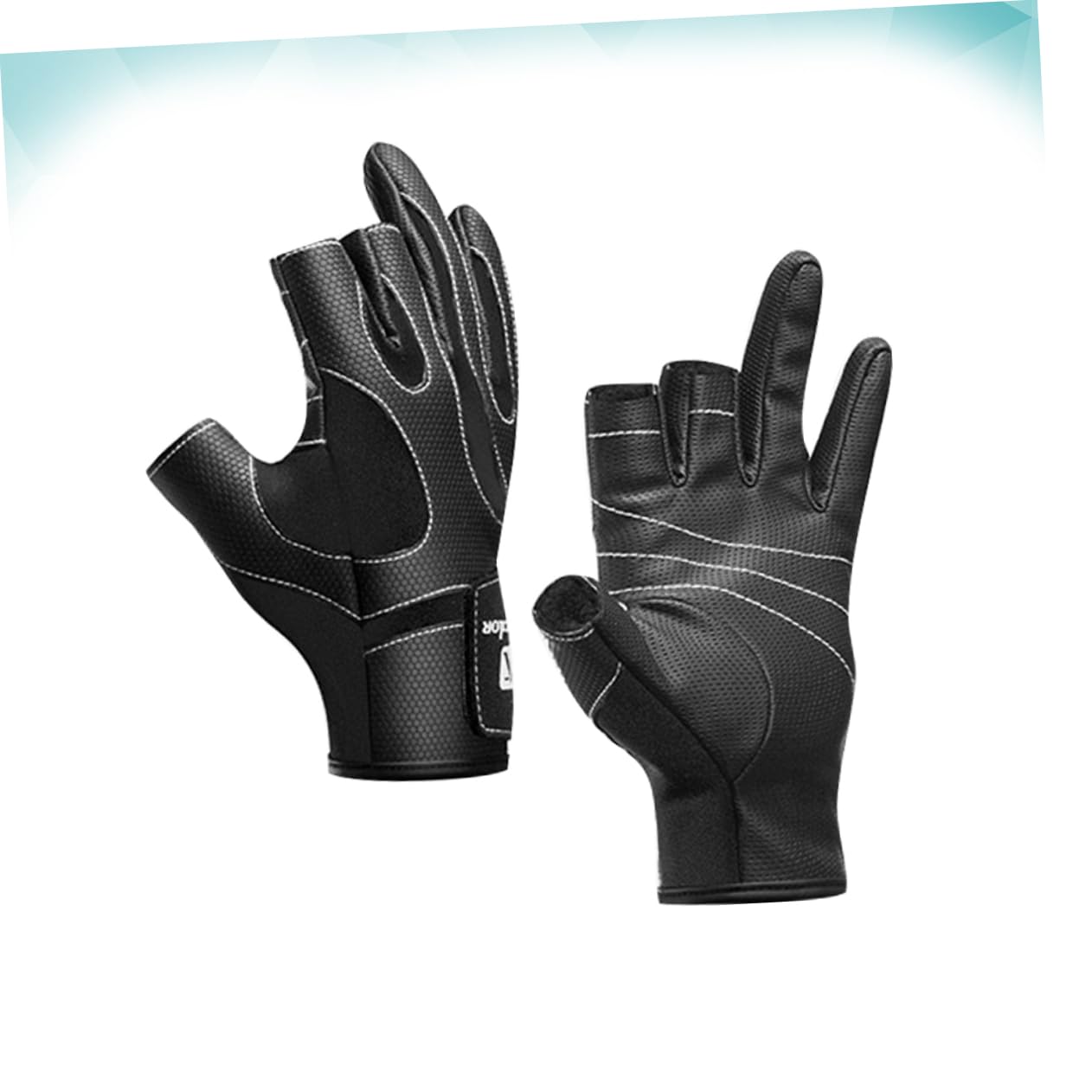 GOOHOCHY Outdoor Fishing Gloves Half-Finger Palm Anti-Slip Wear-Resistant and Comfortable Grip Size