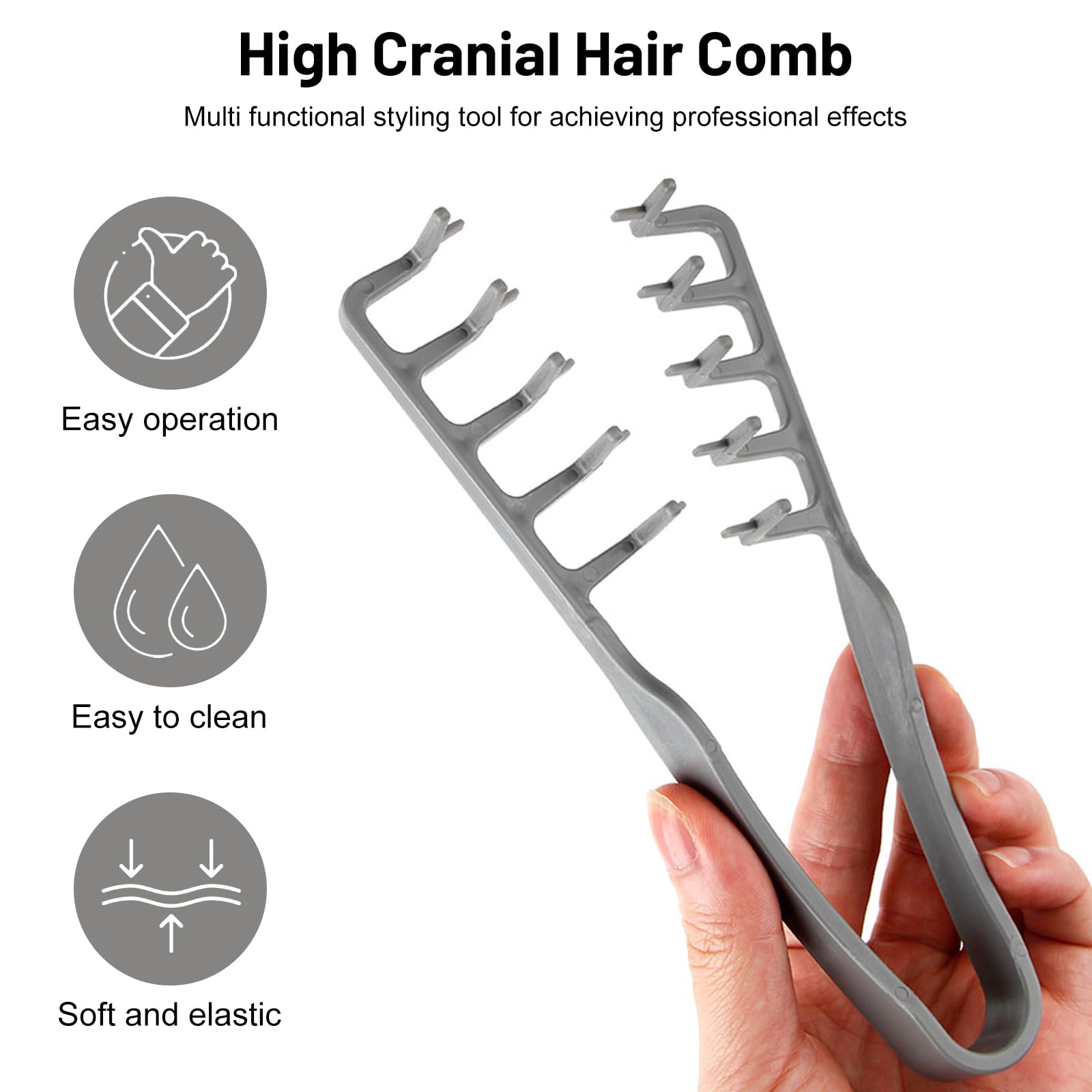2 Pièces Peigne Cheveux À Texture Pliable, Peigne Grosse Dent Large, Outil Volumisant les Racines, Accessoire Peignes Coiffants Cheveux, pour Un Toilettage Volumineux et Précis