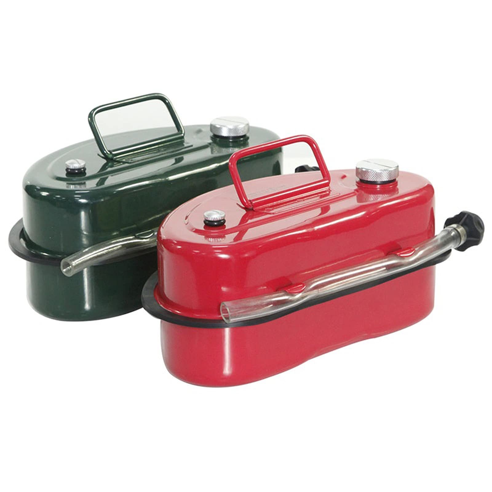 Brandstoftanks 3 liter metalen jerry kan brandstof tank benzine container olie drum jerrycan met pijp Strakke Verzegelde Verdikte Brandstofkan (Color : Red