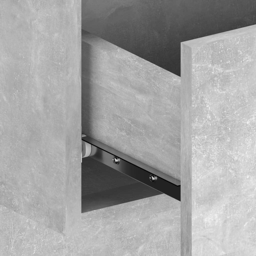 Stoliki nocne ścienne 2 sztuki szary beton 48,5 x 32,5 x 80 cm