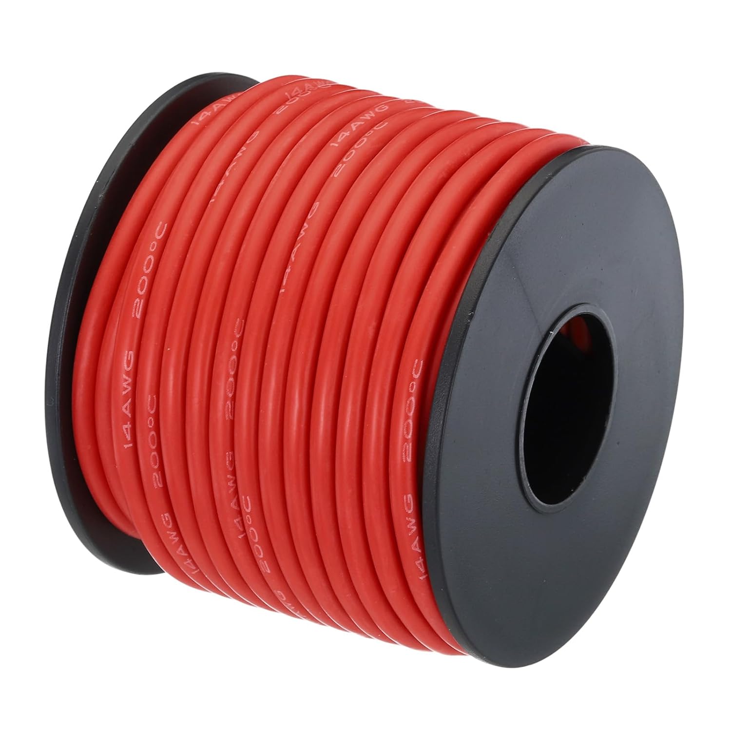 MECCANIXITY 14 Gauge Silicone Wire 14AWG Electrical Wire Stranded Tinned Copper High Temp Hookup Spool 49.2ft Red for LED Strip, Home Wiring, Doorbell Wiring, Motorcycle Wiring