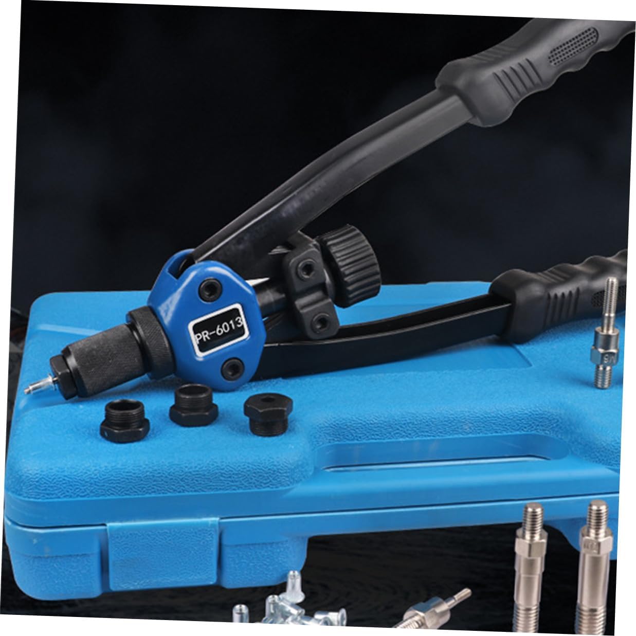140pcs Manual Rivet Nut Tool Kit with Threaded Nut Setter M3 to 12mm, Portable Hand Riveter Setter for Automotive and Workshop Repair, Plastic Case Included