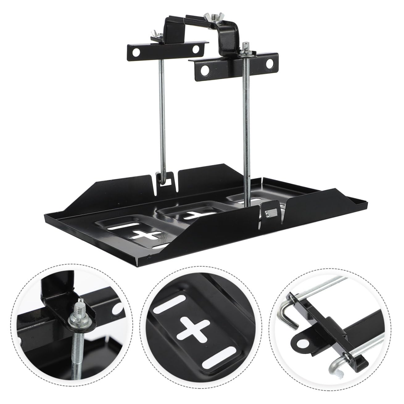 Abaodam Support De Batterie Automobile Pour Fixation De Batterie Voiture Support De Rangement De Voiture