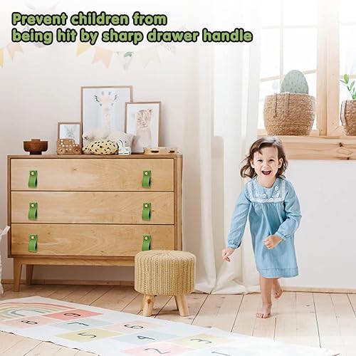 Miniatura 4 de Hiili & Kaala Pomos de cuero para cómoda, paquete de 12 pomos para cajones de cómoda, pomos suaves para cajones que mejoran el aspecto de los