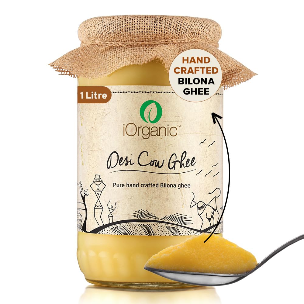 iOrganic Pure A2 Ghee Gir Cow (1 L) | Traditional Bilona Method A2 Gir Cow Ghee | Curd-Churned, Grassfed | Pure, Natural & Healthy Desi Cow Ghee (B0CWY3TY54) Amazon Price History, Amazon Price Tracker
