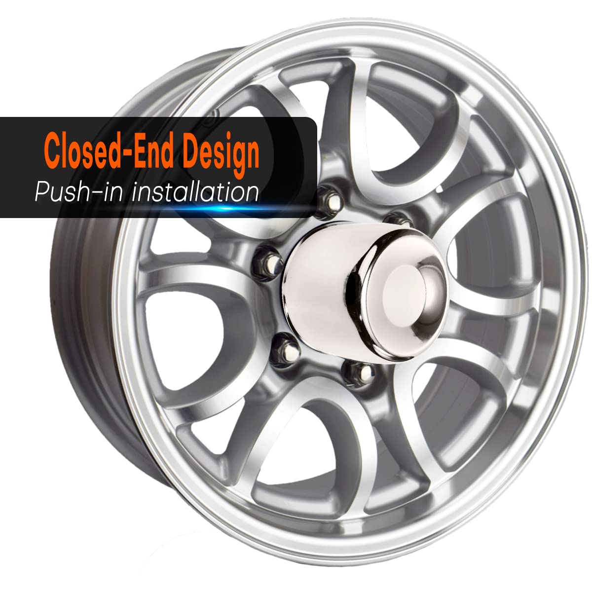 Snapklik.com : GTownWorks Stainless Steel Center Caps 4.25 Inch Push ...
