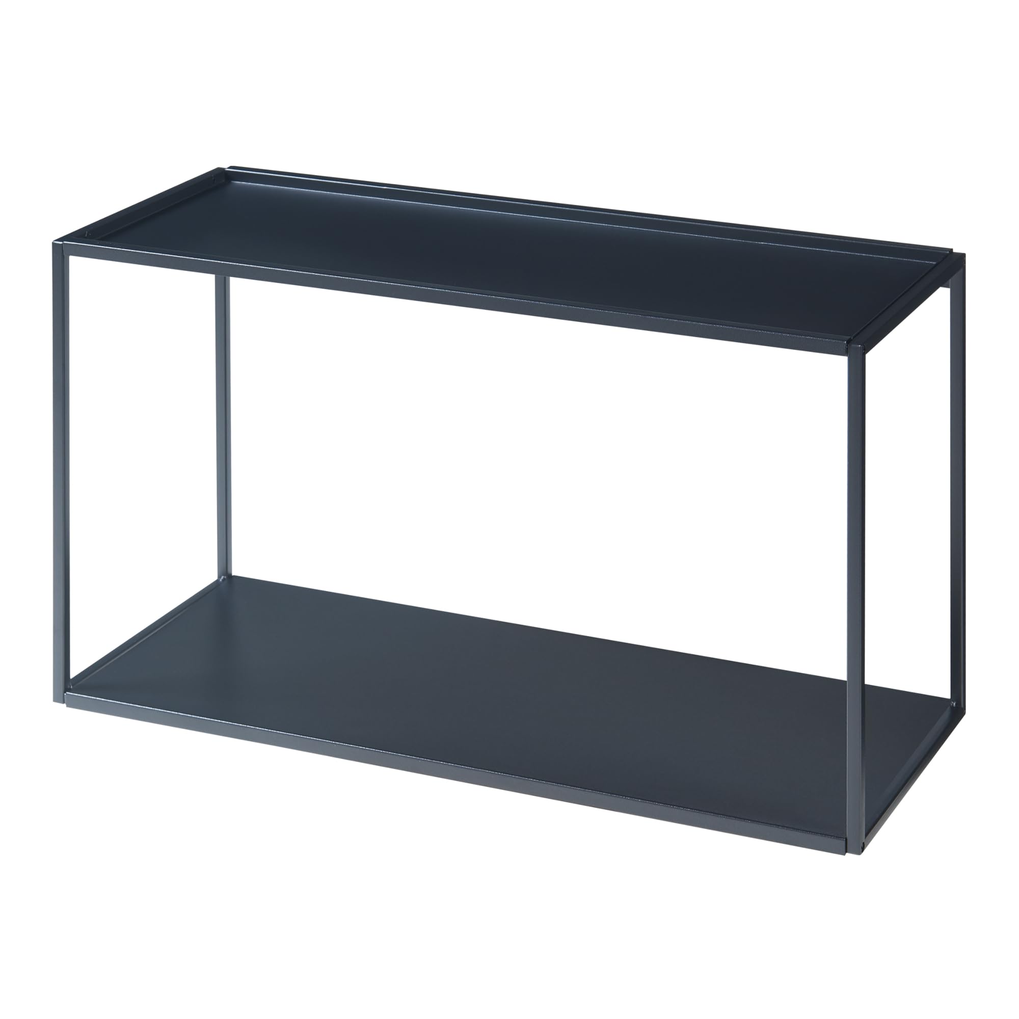 [en.casa] Notodden regał ścienny, regał wiszący, metalowa rama, regał kuchenny, regał na książki, industrialny design, wiszący regał do salonu, kuchni, 60 x 25 x 35 cm, czarny