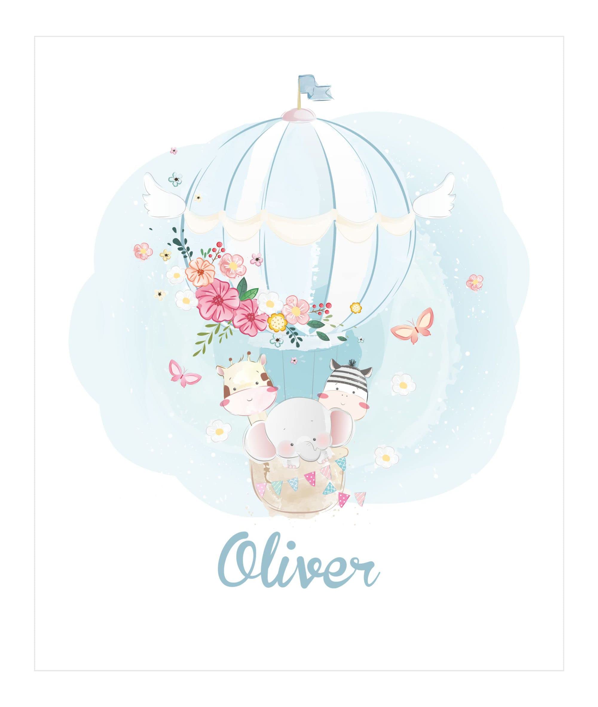 EEstor infantil niño personalizado con nombre. Estor infantil bebe colores pasteles azul. Estor infantil habitacion bebe niño. Cortinas y estores infantiles bebe Tejido Translucido l (100x170)