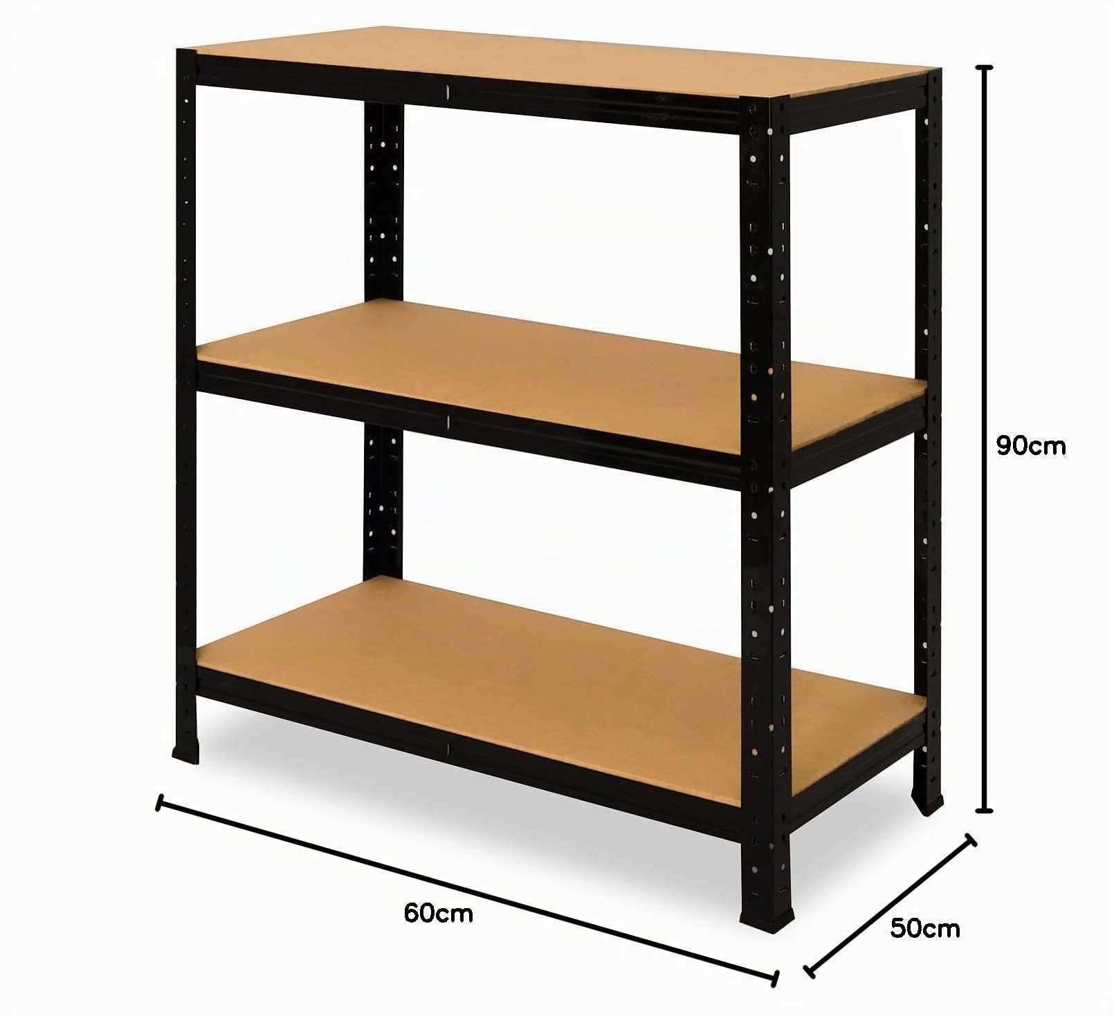 shelfplaza Black 90x60x50cm Estantería Pesada Negra: 3x175kg | Estanterías almacenaje · Estanterías metálicas · Estantería cocina · Estantería metálica · Estanterías almacenaje garaje