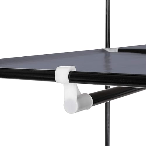 Miniatura 9 de Armario portátil de 69 pulgadas, armario para colgar ropa con 2 varillas para colgar, 9 estantes organizadores de almacenamiento de ropa, armario de