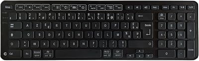 Contour Balance Keyboard Black Wireless | Clavier sans Fil avec récepteur Bluetooth | Mise en Page française | Super Mince|Pavé numérique+Touches multimédias | Maison et Bureau | pour Windows et Mac