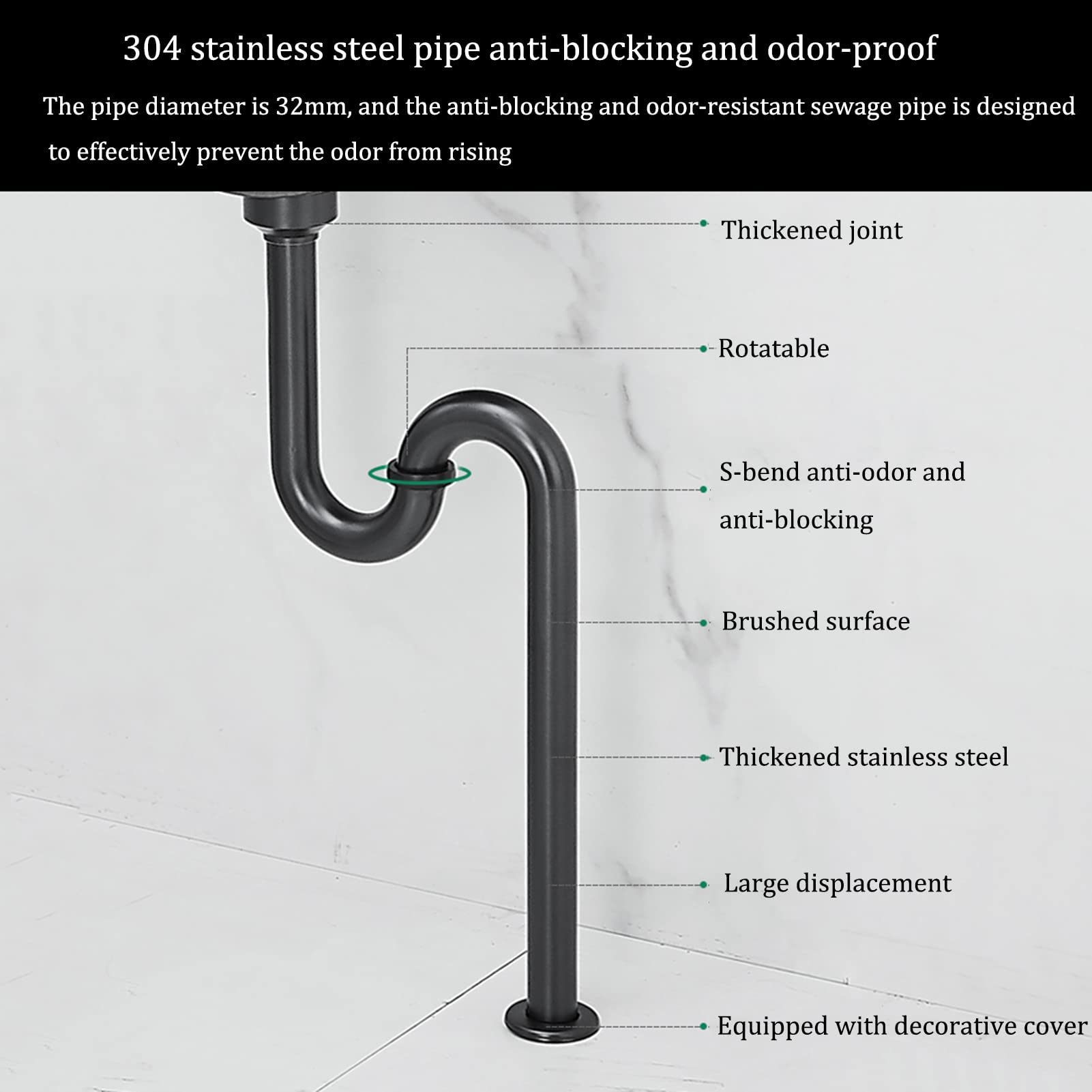 iumLeap Universal Flushing Type Men's Urinal,Automatic Induction Bathroom Adult Stainless Steel Urinal,Anti-Odor and Anti-Overflow Wall-Mounted Toilet Urinal,Hotel Public Toilet