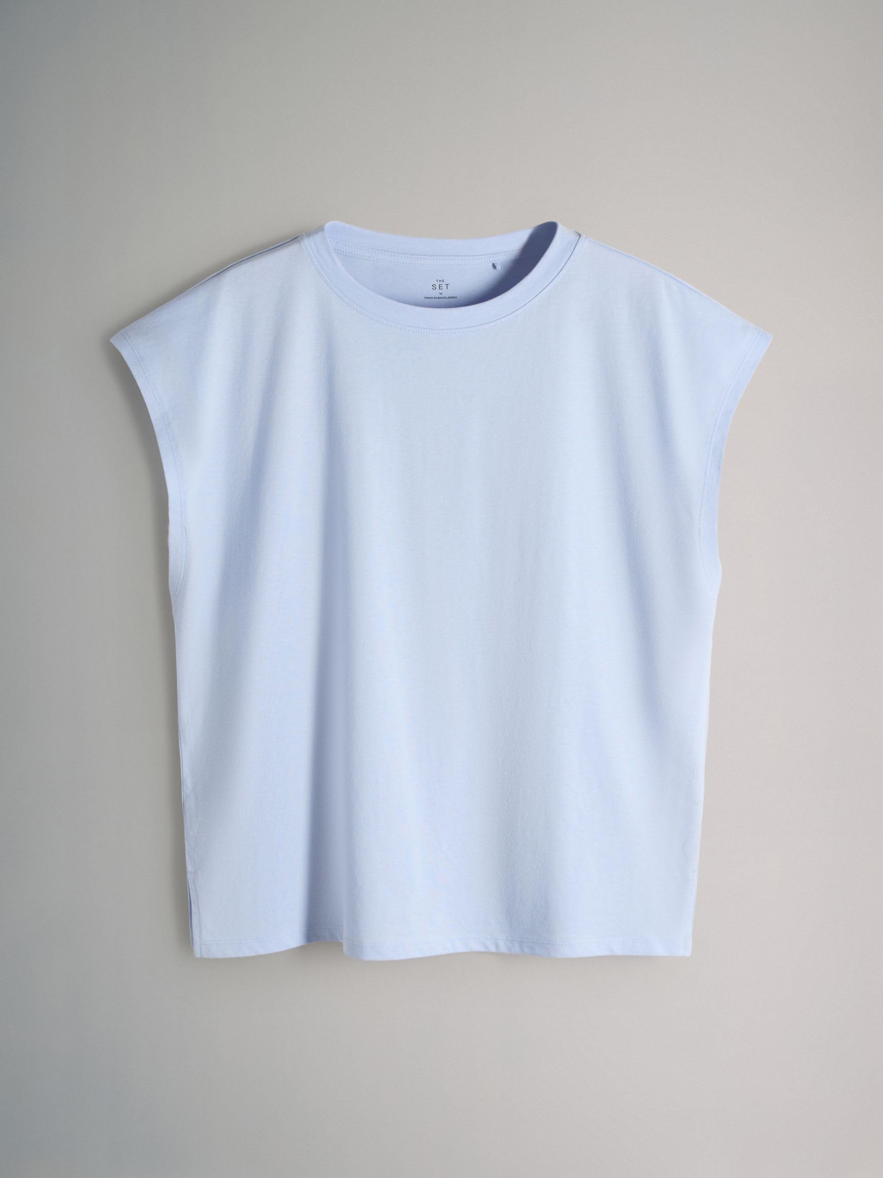 THE SET Donne Confezione da 4 T-Shirt con Maniche ad Aletta | Adulto, Standard, Pull On, 100% cotone, Lavabile in lavatrice