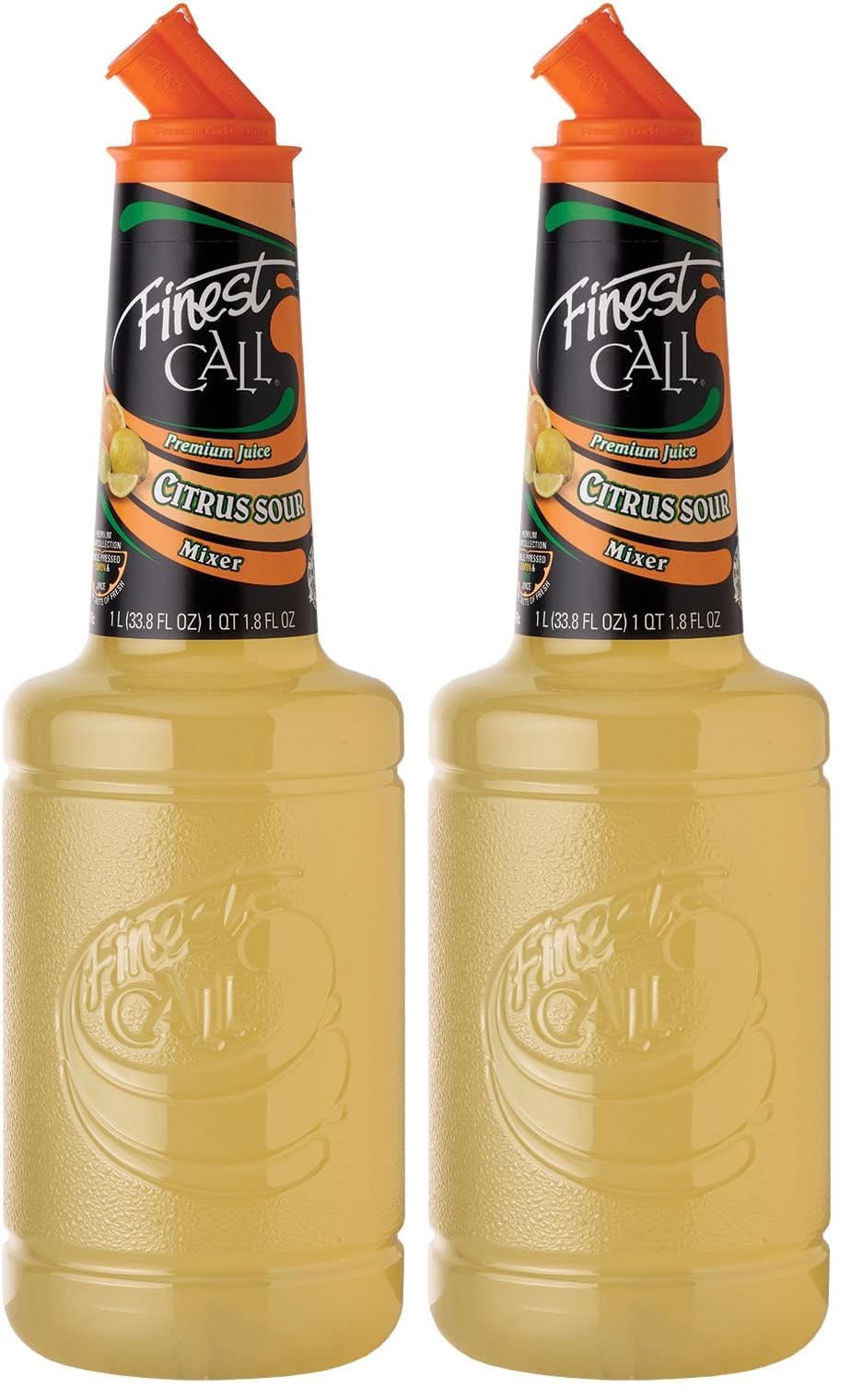Premium Juice Citrus Sour Drink Mix by Finest Call – 33.8 Fl Oz (Pack of 2)