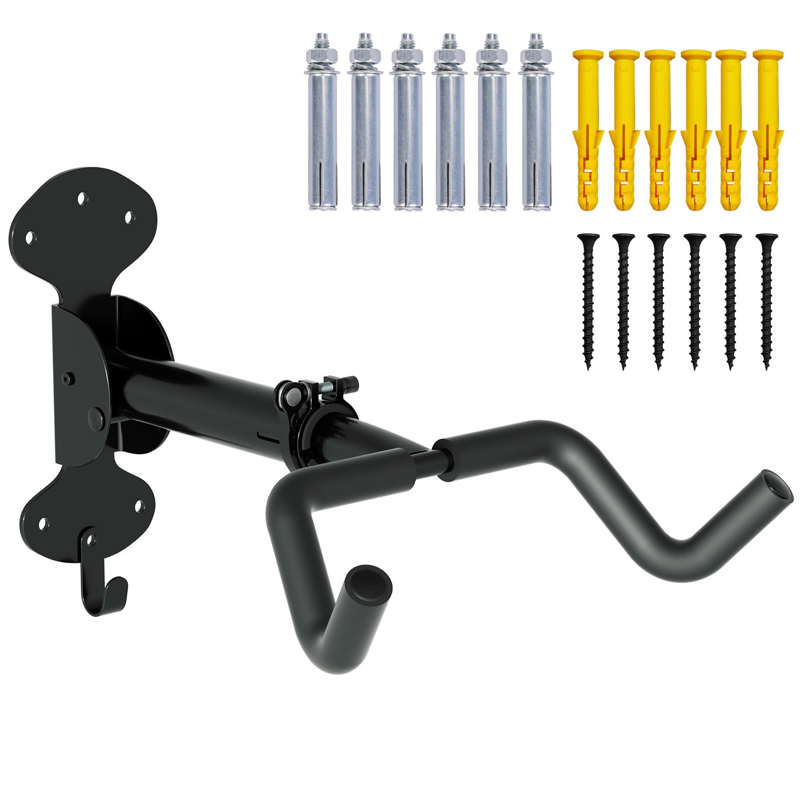Urban Deco Porta Bici da Muro Supporto Bicicletta da Parete - Capacità di Carico 30kg, Estensibile 15cm, Gancio Bici Muro Ideale per Garage e Casa, Salvataggio di Spazio 1pcs