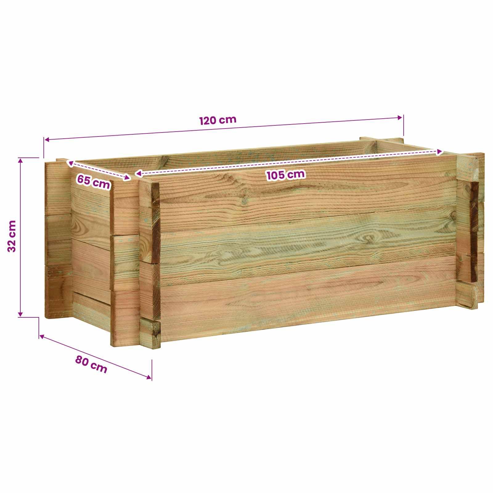 vidaXL Podwyższony ogród warzywny zielony 120 x 80 x 32 cm