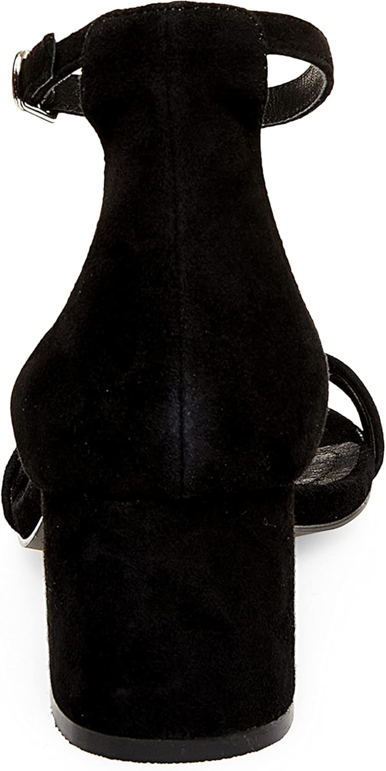 Steve Madden Women's Irenee Dress Sandal, Black Suede, 7 M US - Image 3
