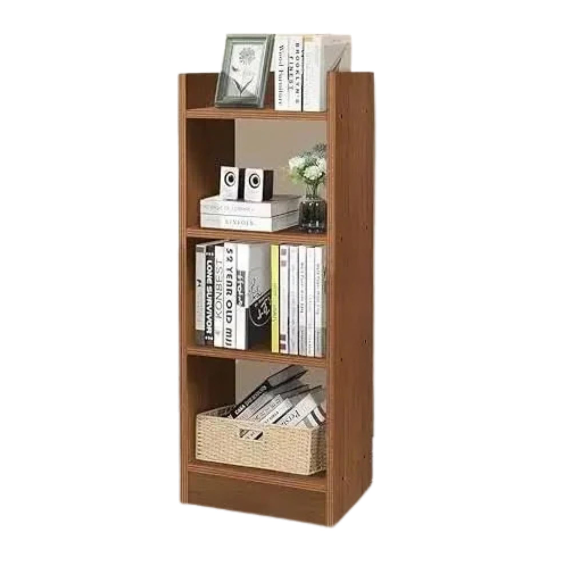 3 Layer Book Shelf for Home & Office | White | MDF Engineered Wood Storage Organizer, Multi-Tier Bookshelf, Display Rack for Living Room, Bedroom & Study-image-38