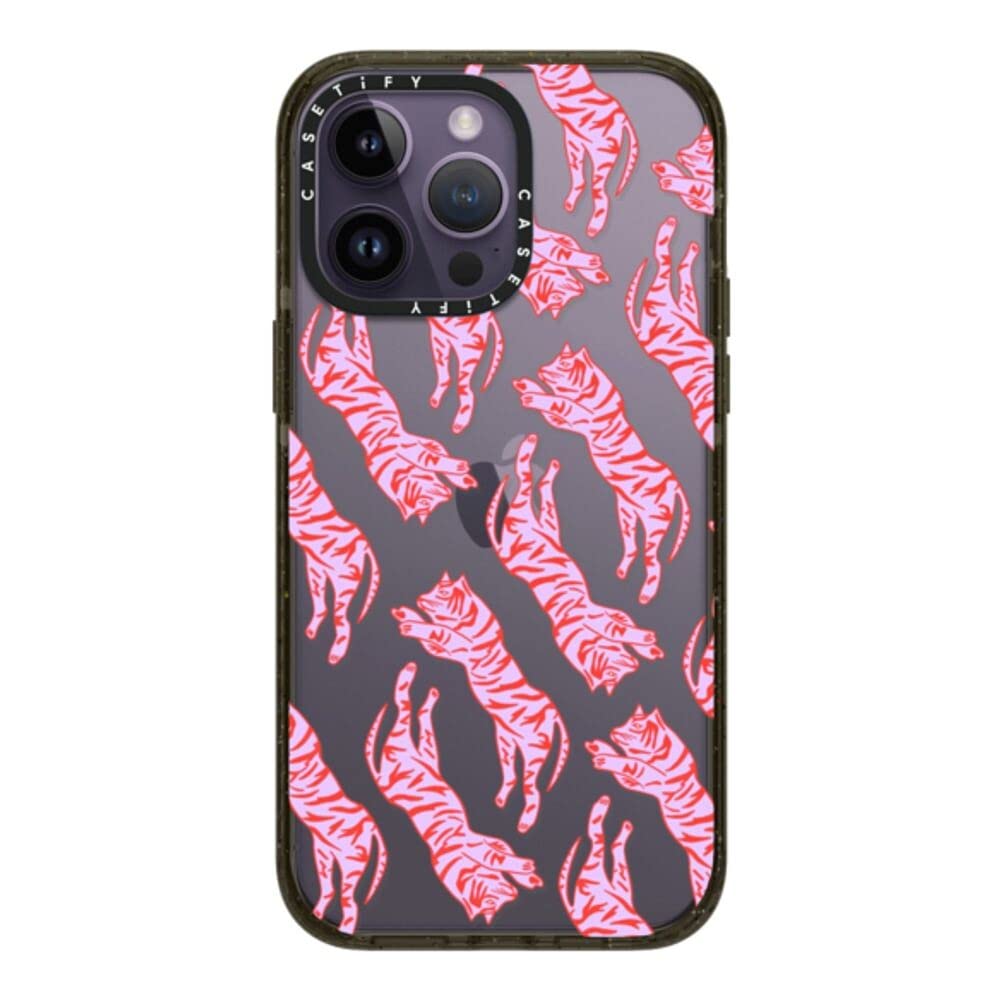 CASETiFYImpact Case for iPhone 14 Pro Max - Tigers by Grace Owen - Glossy Black Re/CASETiFY