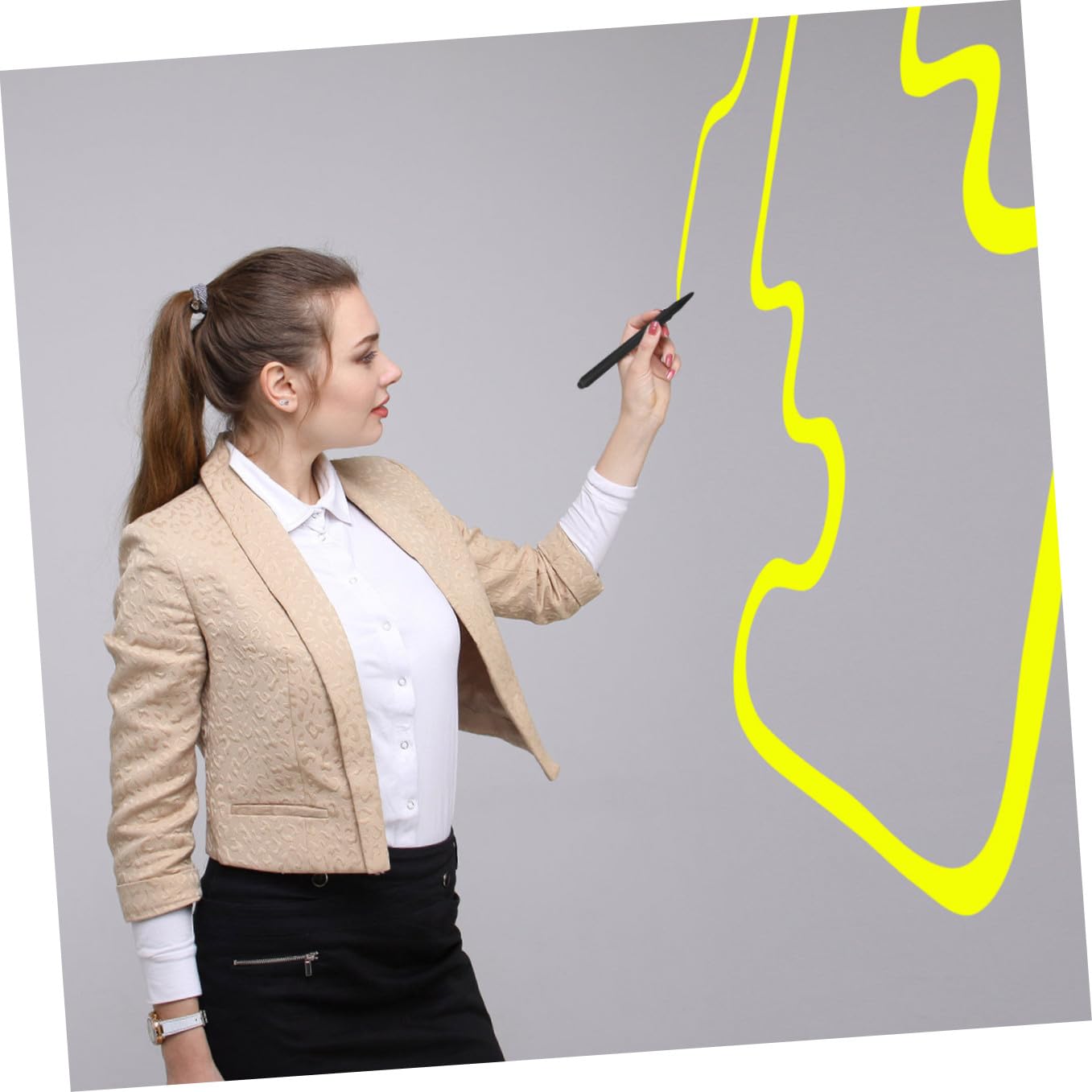 BESPORTBLE 2 pezzi Penna Touch Screen Stylus Doppia Punta in Abs Penna Stilo per Schermi Infrarossi da Precisione e Comfort per Insegnamento e Riunioni