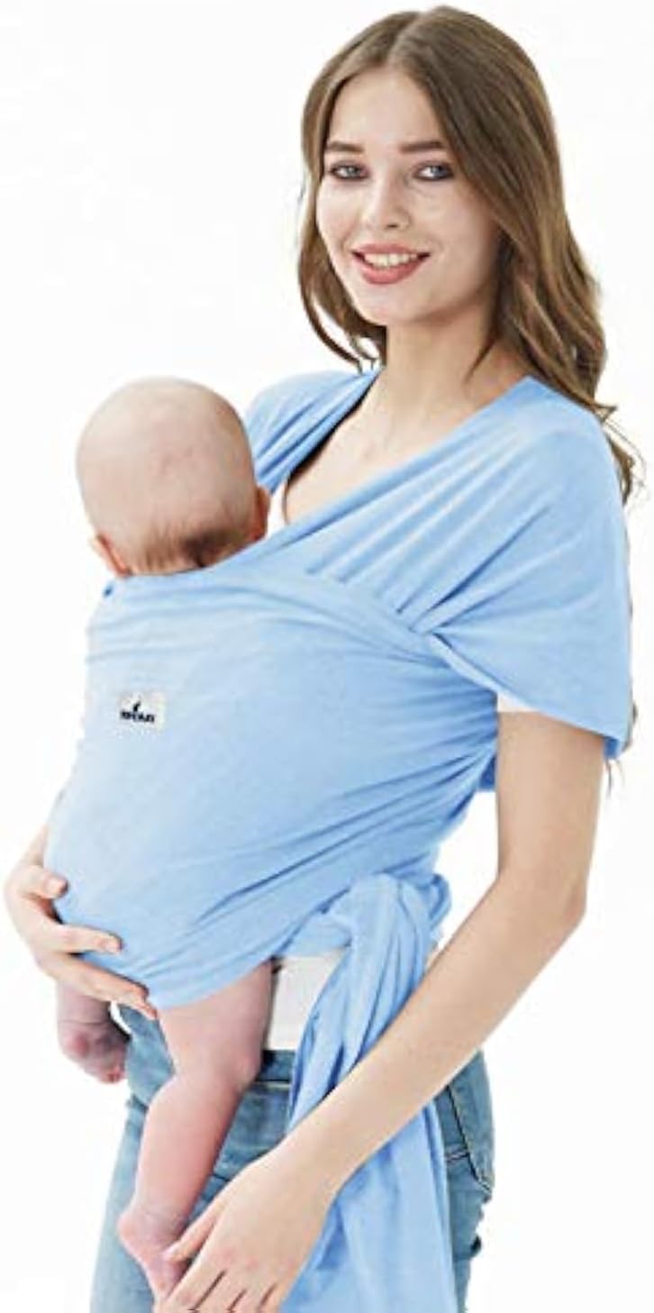 Baby Wraps Carrier, Jeroray Baby Carrier,Hands Free Infant Carrier, Lightweight,Breathable,Softness,Baby Blue
