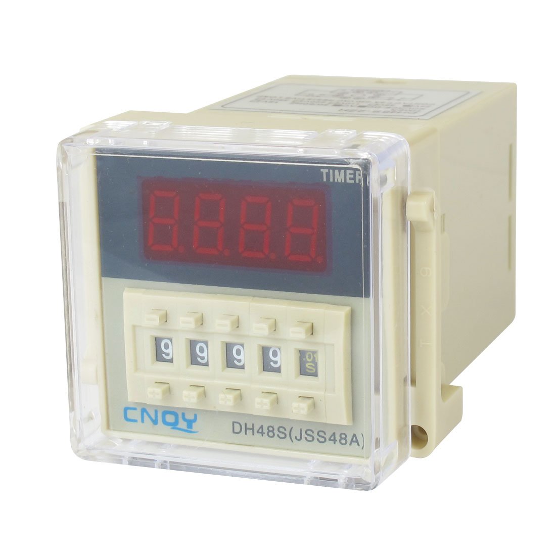 Zhwtisnpe One Color Ac/Dc24v Dpdt 8P 0.01S-9999H 4-Digit Programmable Timer Delay Relay Dh48s-2Zh