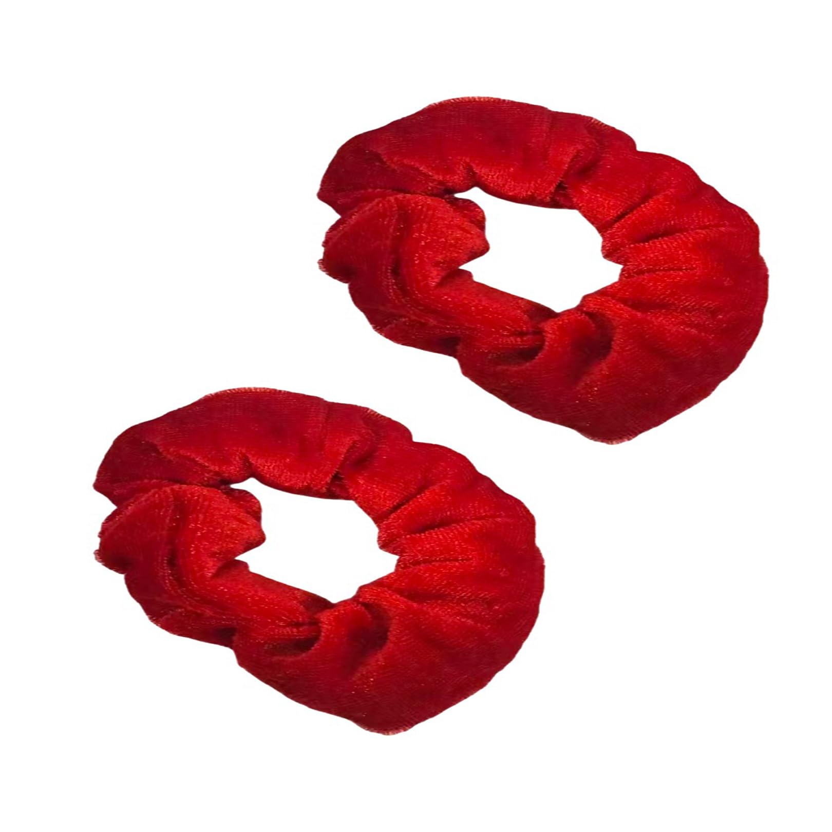Hair Scrunchies for Women, Velvet Scrunchy Hair Ties for Women Ladies Girls Hair Bands Elastic Soft Ponytail Holder,Hair Bobbles Hair Accessories for Thick Thin Curly Hair,Red